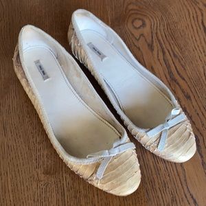 Miu Miu flat ballerina gold vintage 36EU